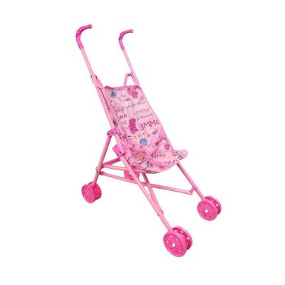 Carrinho de Boneca Infantil DDG5008 Dobrável Rosa DDG Importadora