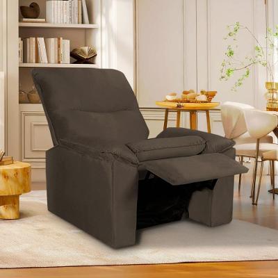 Poltrona Do Papai Reclinável Copenhagen Suede Marrom Chocolate