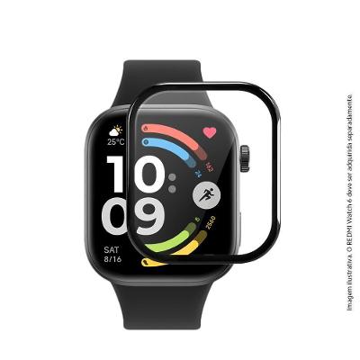 Película de Proteção 3D para Xiaomi Redmi Watch 6 Cobertura Total Transparente