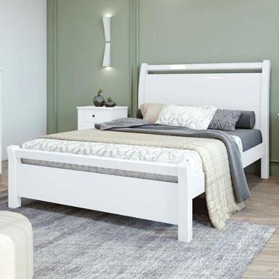 Cama de Casal Lopas Reali MDP Pintura UV Microtexturizada Indicada 138x188 Branca