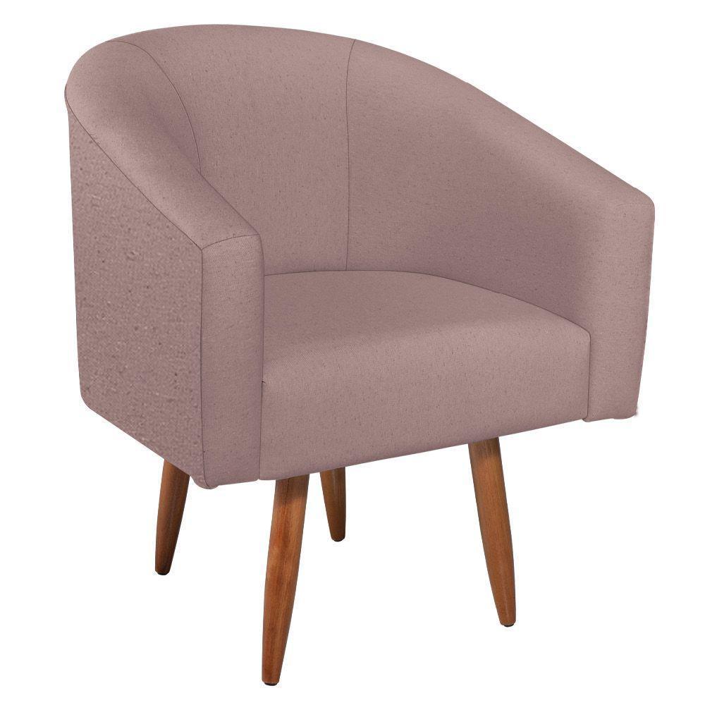 Kit Diva Recamier Heitor 185cm Lado Esquerdo e 02 Poltronas Luiza Linho Rosê - 4