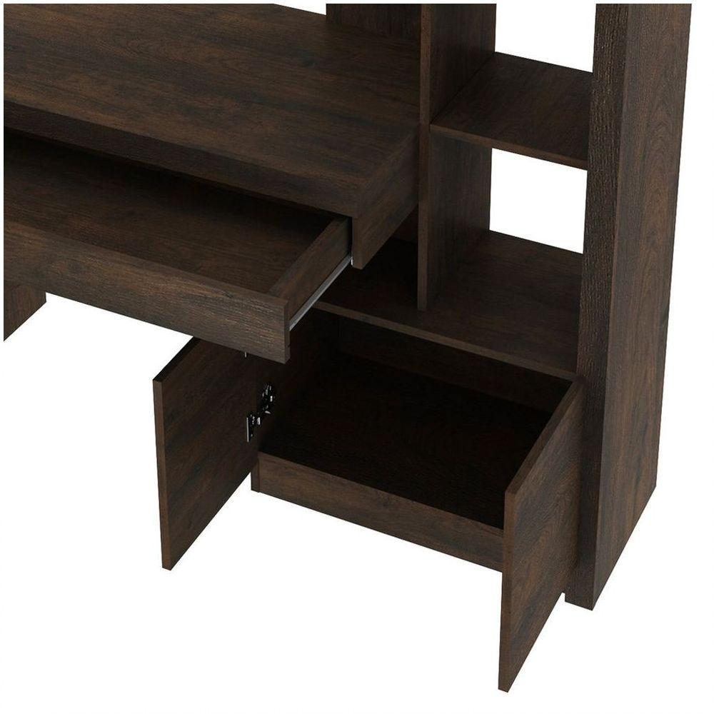 Estante Escrivaninha 1 Porta 2 Gavetas Me4143 Rústico - 3