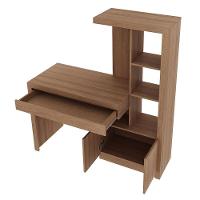 Estante Escrivaninha 1 Porta 2 Gavetas Me4143 Amêndoa - 3