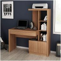 Estante Escrivaninha 1 Porta 2 Gavetas Me4143 Amêndoa - 6