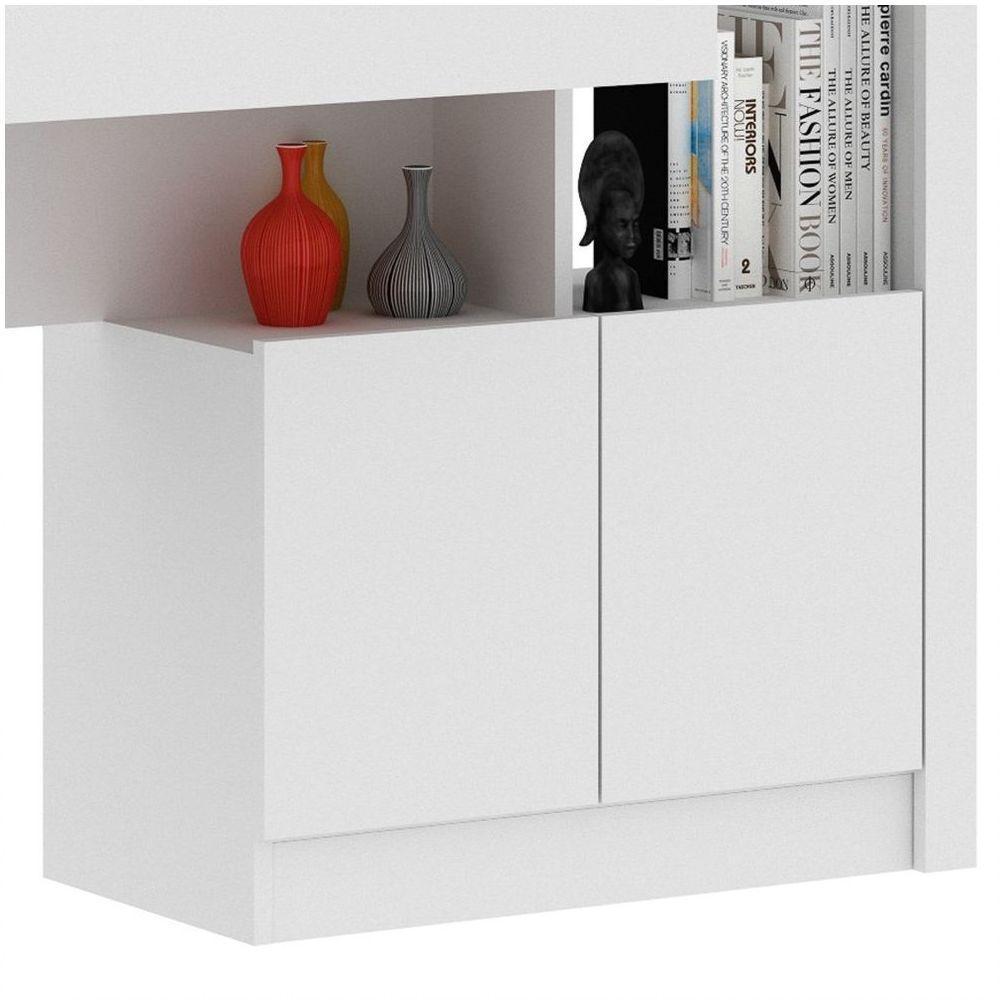 Estante Escrivaninha 1 Porta 2 Gavetas Me4143 Branco - 4