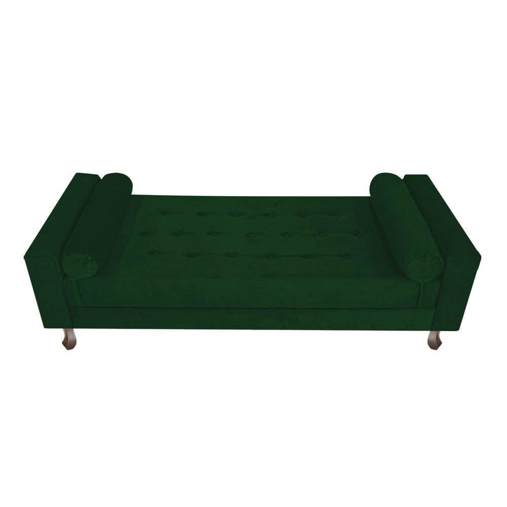 Recamier Baú Félix Solteiro 120 Cm Suede - Doce Sonho Móveis Verde - 5