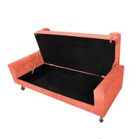 Recamier Baú Félix Solteiro 120 Cm Suede - Doce Sonho Móveis Terracota - 2
