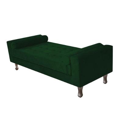 Recamier Baú Félix Solteiro 100 Cm Suede - Doce Sonho Móveis Verde