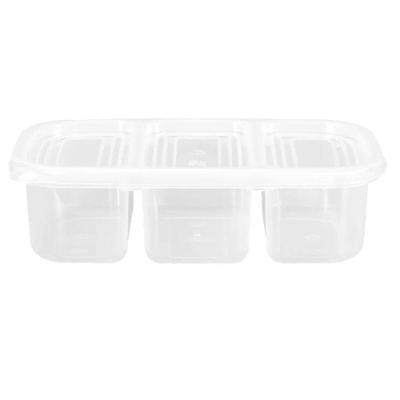 Pote Com Tampa 3 Divisórias De 1,1 Litros Para Lava-louças, Micro-ondas, Freezer Livre De Bpa