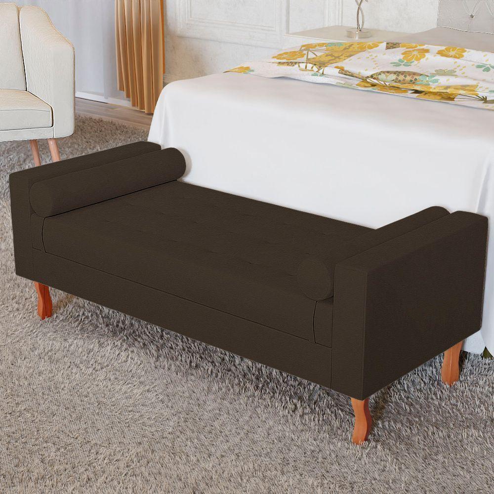 Recamier Baú Félix Solteiro 100 Cm Corano - Doce Sonho Móveis Marrom - 5