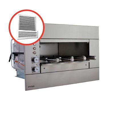 Churrasqueira a Gás de Embutir Titan Suprema 4 Espetos Kit Ventilação Inox 110V