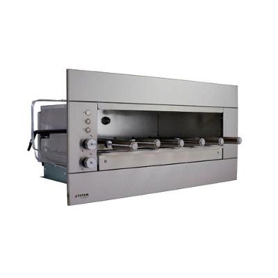 Churrasqueira a Gás de Embutir Titan Suprema 6 Espetos Kit Ventilação Inox 220V