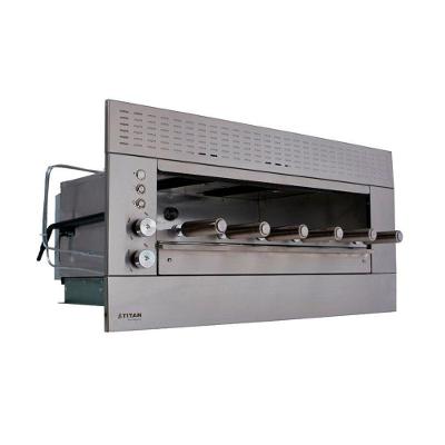 Churrasqueira a Gás de Embutir Titan Suprema 6 Espetos Ventilado Kit Ventilação Inox 220V