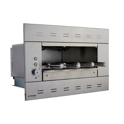 Churrasqueira Elétrica de Embutir Titan Suprema 4 Espetos Ventilado 1250W Inox 220V