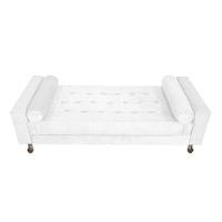 Recamier Baú Félix Solteiro 195 Cm Suede - Doce Sonho Móveis Branco - 10