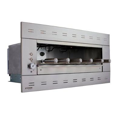 Churrasqueira Elétrica de Embutir Titan Suprema 6 Espetos 1250W Inox 220V