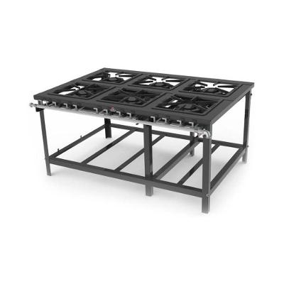 Fogão Industrial a Gás Progás PMD-600 E 6 Queimadores Duplos Grelhas em Ferro Fundido