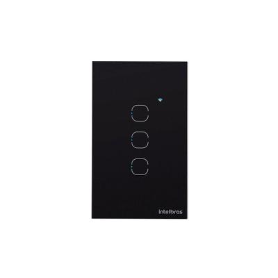 Interruptor Smart Wi-fi Touch 3 EWS-1003 com App EWS e Bivolt Preto Intelbras