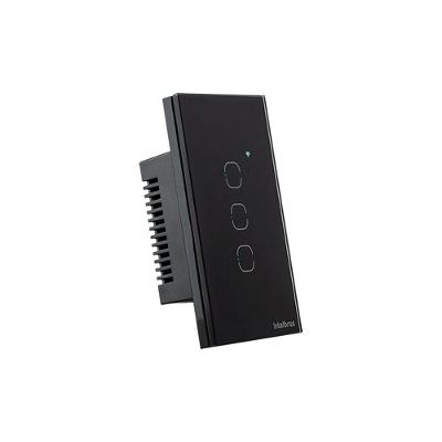 Interruptor Smart EZS 1003 Touch 3 com Zigbee Bivolt Preto Intelbras