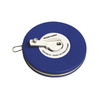 Trena 30M com Fita em Fibra de Vidro Lavável Azul e Branca Western
