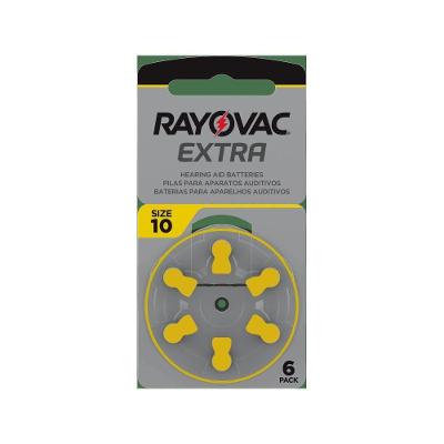 Bateria Auditiva Rayovac 10AUX-6XEBRA para Aparelhos Auditivos com Alta Performance 6 un