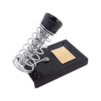 Suporte para Ferro de Solder Western com Esponja Aço Inoxidável Preto e Prata
