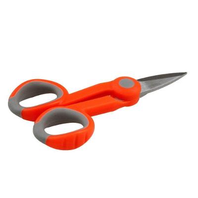 Tesoura Corta Kevlar EV-25 com Lâminas Serrilhadas para Corte de Fibra Óptica Inox Evus