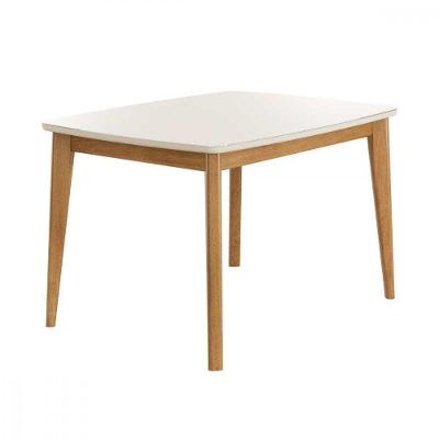 Mesa de Jantar Condessa 4 Lugares Retangular Vidro 120X90CM Off White