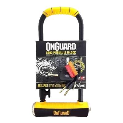 Cadeado para Bicicleta Pitbull Ls U-lock 8002 com Mecanismo X4P e Aço Inoxidável Amarelo On Guard