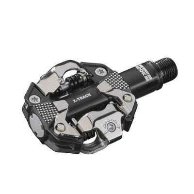 Pedal X-track Alumínio com Eixo Chromoly e Vedação Dupla Preto e Cinza Look