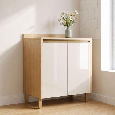 Balcão de Cozinha Brise 2 Portas 1 Prateleira MDP 15mm TAMANHO 80CM Off White