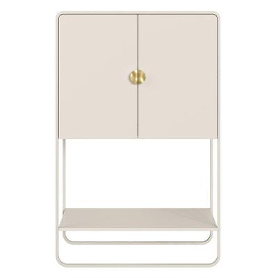 Balcão Café Bar 28069 2 Portas 2 Prateleiras MDP-MDF TAMANHO 90CM Off White