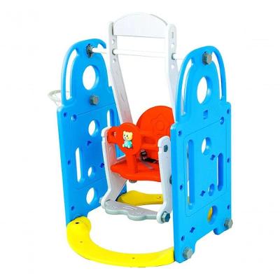 Playground Infantil Balanço e Cesta de Basquete 6 em 1 com Sistema Musical Azul Freso