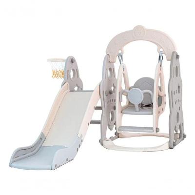 Playground Infantil Escorregador com Balanço 7x1 Multifuncional com Cesta de Basquete Freso