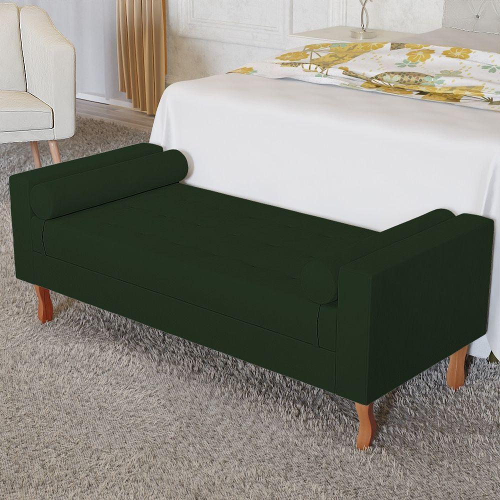Recamier Baú Félix Solteiro 160 Cm Suede - Doce Sonho Móveis Verde - 7