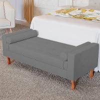 Recamier Baú Félix Solteiro 160 Cm Corano - Doce Sonho Móveis Cinza - 5