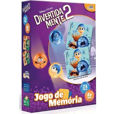 Jogo da Memória Divertida Mente 2 com 24 Pares de Peças Que Estimulam Memória e Atenção Toyster