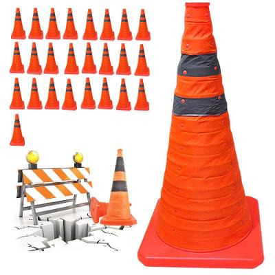 Kit 25 Cones Retráteis SU-CONE2-1 Refletivos 40cm Laranja AB Mídia