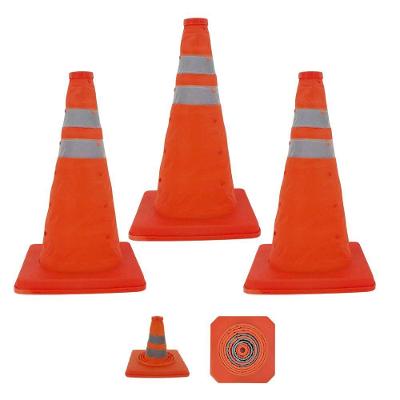 Kit 3 Cones Retráteis SU-CONE2-1 Dobráveis Refletivos 40cm Laranja AB Mídia