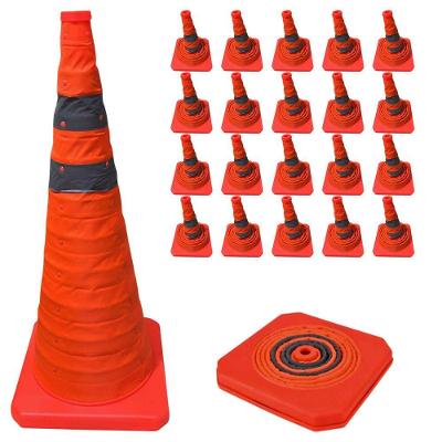 Kit 20 Cones Retráteis Refletivos SU-CONE1-1 70CM Laranja AB Mídia