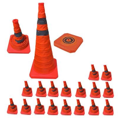 Kit 17 Cones de Trânsito Retrátil SU-CONE2-1 Refletivo Laranja AB Mídia