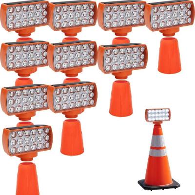 Kit 10 Sinalizadores Solares SU-CONE3 Leds 1000m Vermelho e Azul AB Mídia