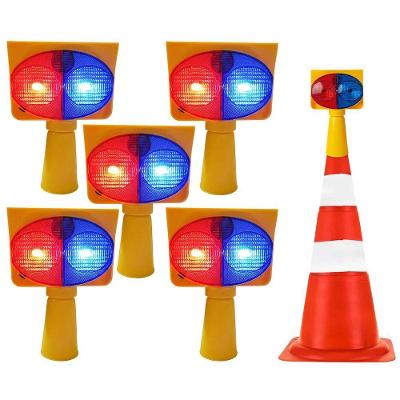 Kit 5 Sinalizadores Solares SU-CONE4 LED Pisca Alerta Amarelo AB Mídia