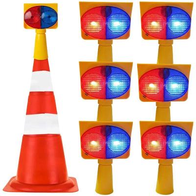 Kit 6 Sinalizadores Solares SU-CONE4 Leds Vermelho e Azul AB Mídia