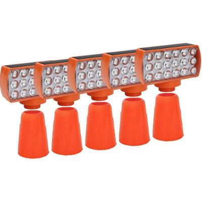 Kit 5 Sinalizadores Solares SU-CONE3 Leds Alta Visibilidade Vermelho AB Mídia
