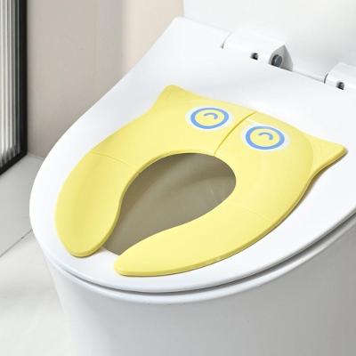 Assento Sanitário Infantil Dobrável Redutor Portátil Amarelo Kloof