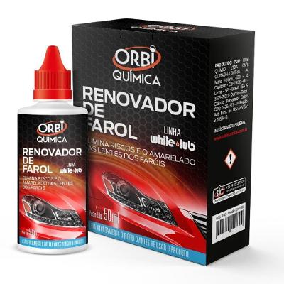 Renovador de Farol para Lentes Automotivas Renovador Farol 50ML Compatível com Diversos Veículos
