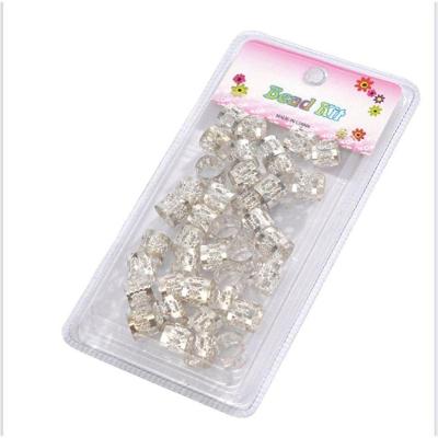 Anéis para Tranças Box Braids em Metal Regulável Kit 30 Peças para Penteados Finos e Médios Prata