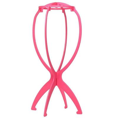 Kit 5 Suporte Dobrável para Peruca Plástico para Secagem Natural Wigs e Lace Rosa OEM