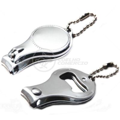 Kit 5 Cortador de Unha com Lixa e Abridor Chaveiro 3 em 1 Inox Smart Bracelet